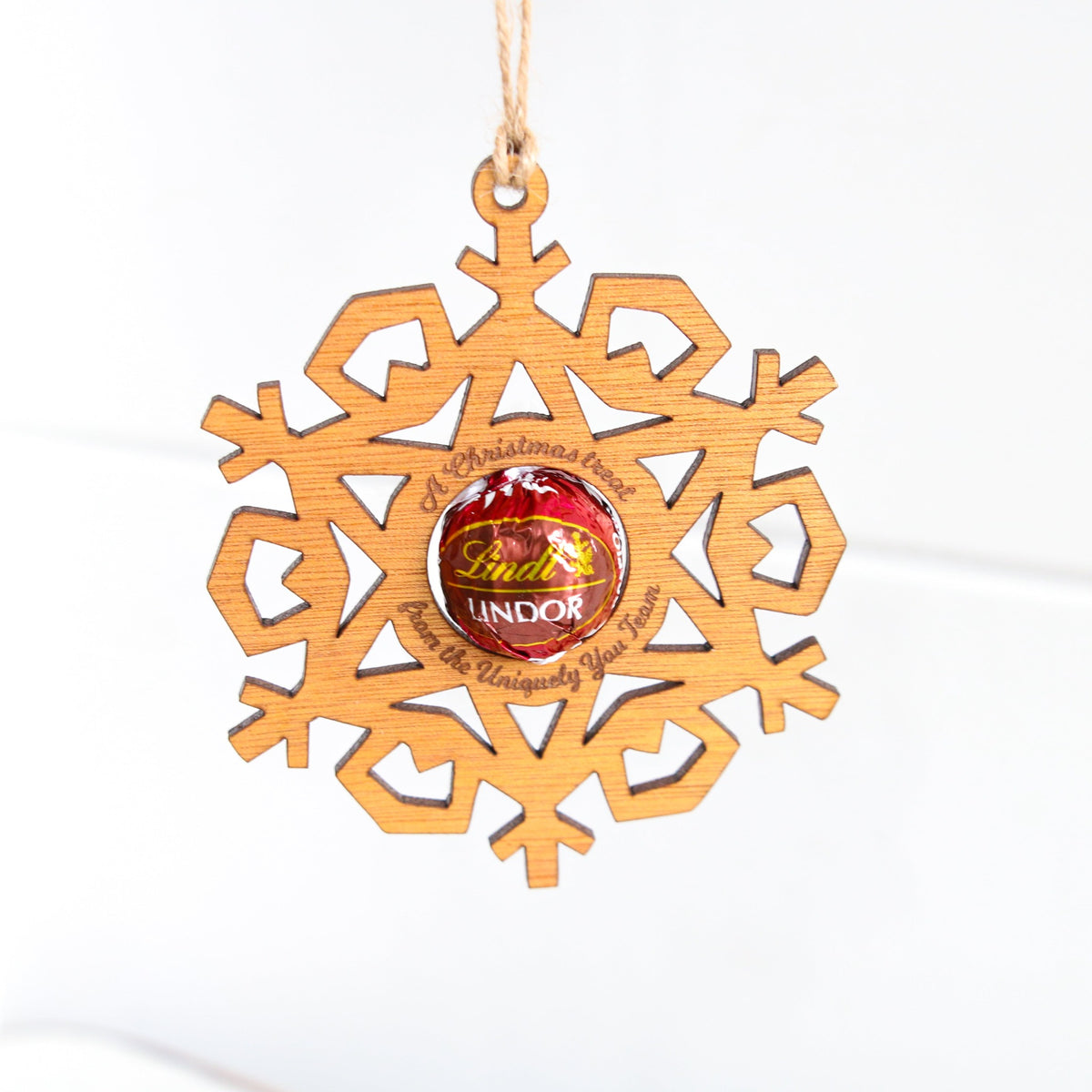 Snowflake chocolate decoration Uniquely You NZ