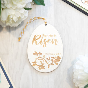 Risen Easter Tag