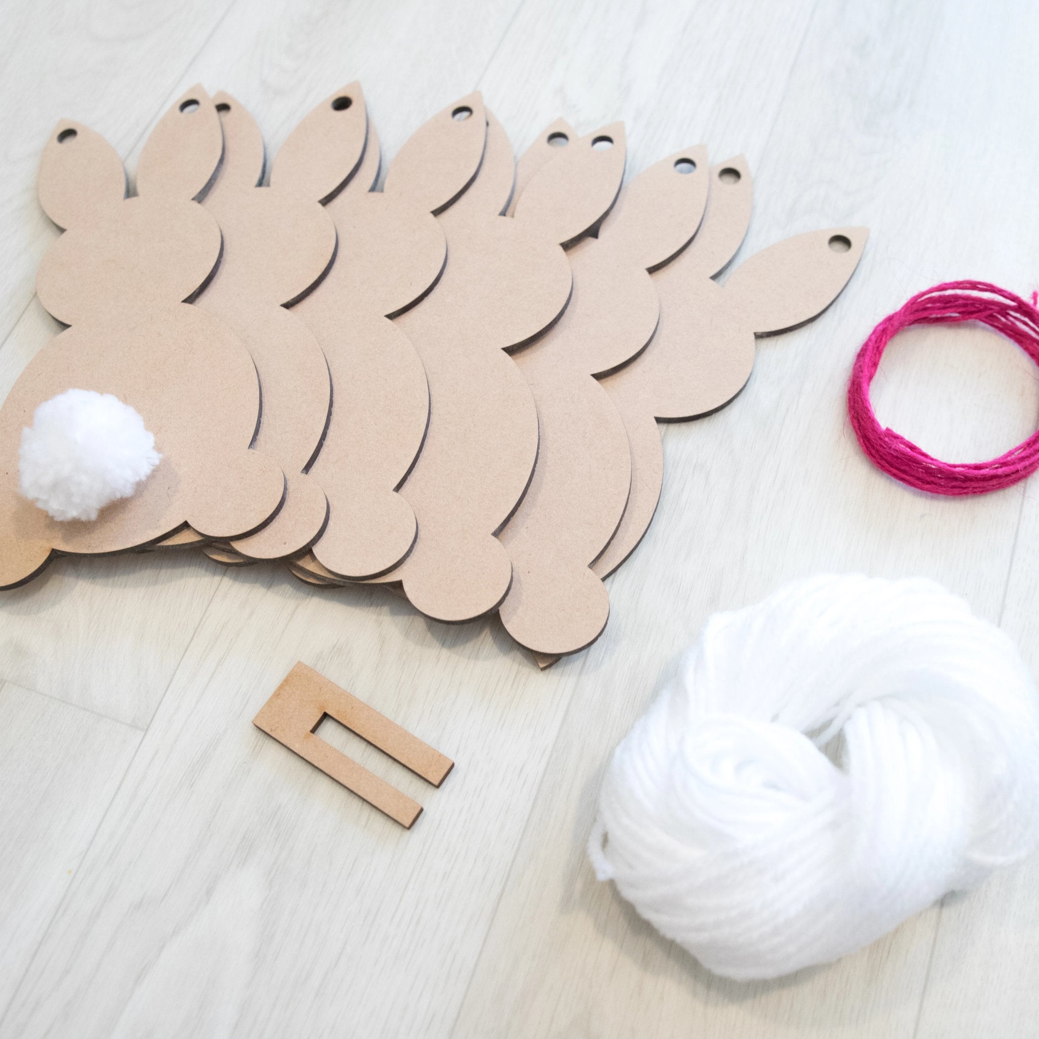 Bunny Bunting Craft with DIY Pompoms