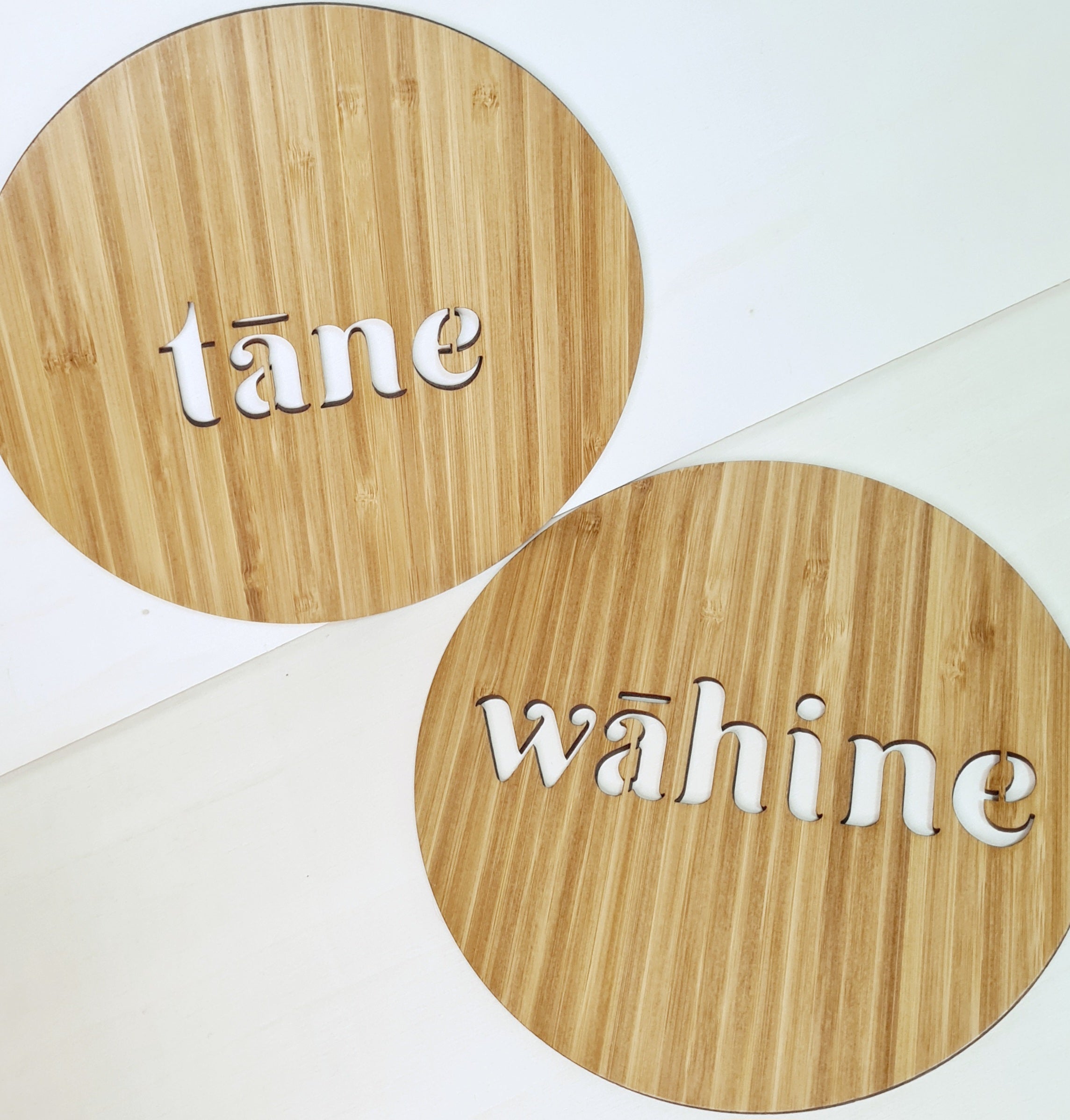 Te reo Māori room sign - Bamboo