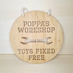 Load image into Gallery viewer, Round Workshop/Garage Sign - READY TO SEND
