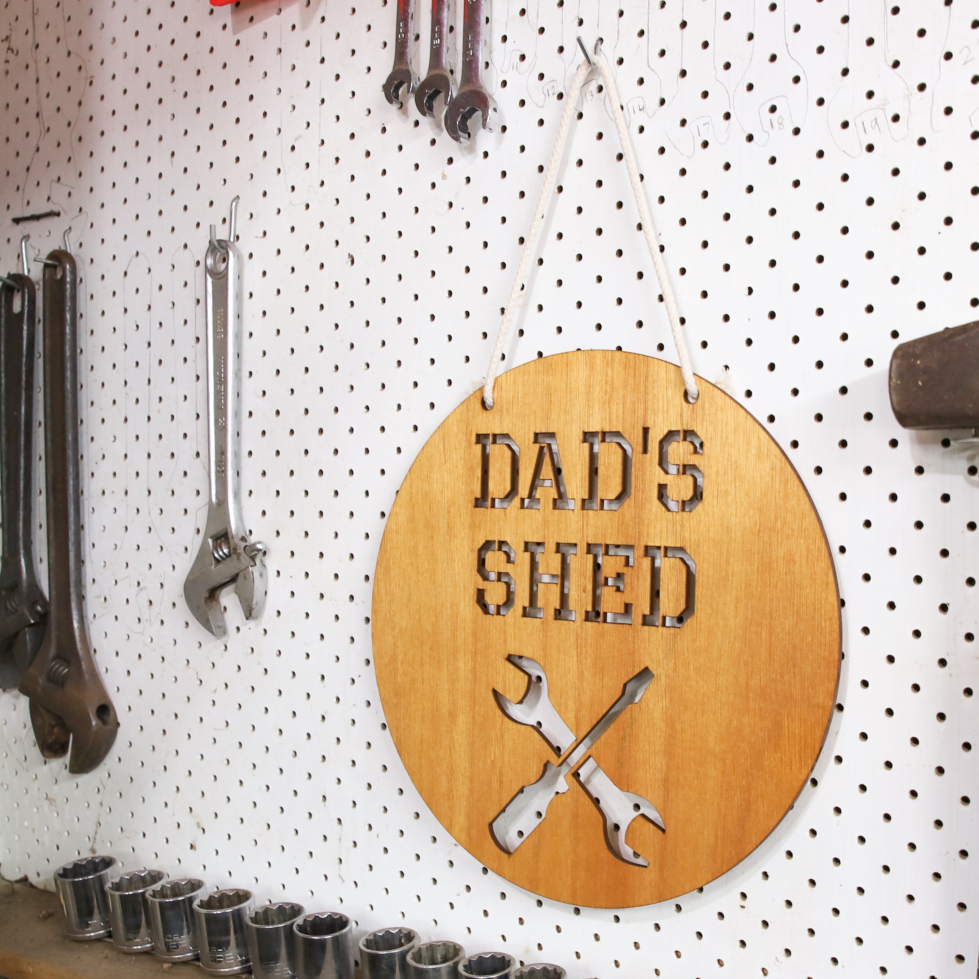 Round Garage Sign