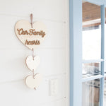 Load image into Gallery viewer, Our Family Hanging Hearts
