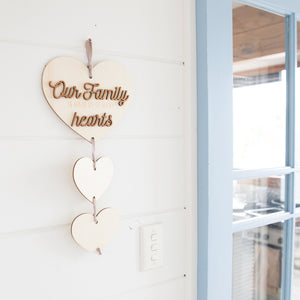 Our Family Hanging Hearts