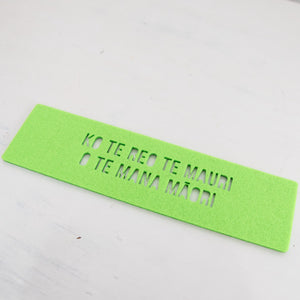 Te Reo Māori Felt Bookmark - Ko te reo te mauri o te mana Māori