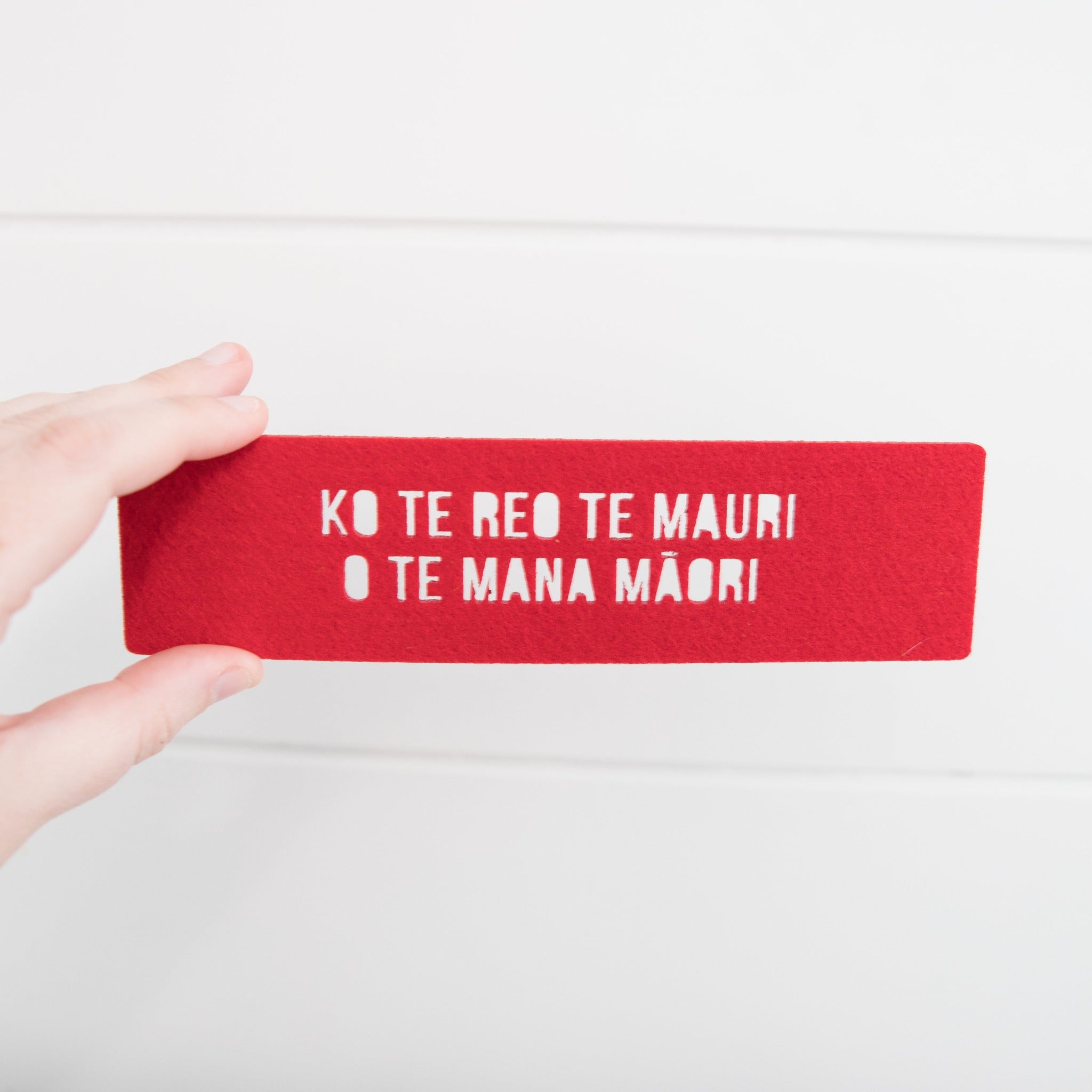 Te Reo Māori Felt Bookmark - Ko te reo te mauri o te mana Māori