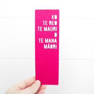 Te Reo Māori Felt Bookmark - Ko te reo te mauri o te mana Māori