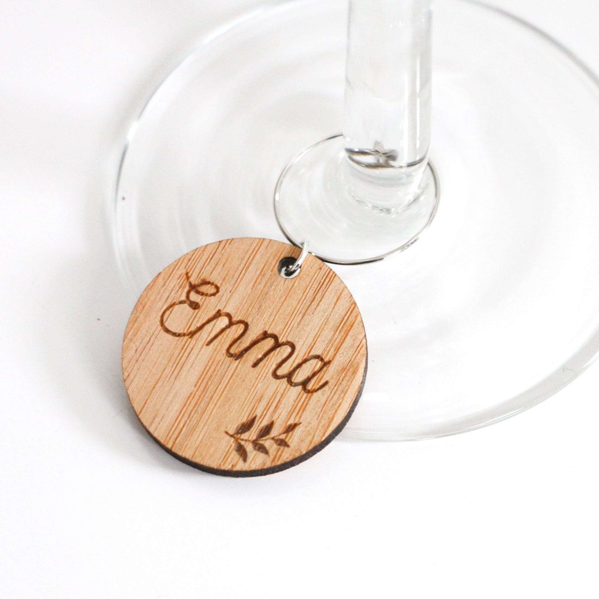 Personalized Wine Glass Charms Custom Name Tags Hen Party Cocktail