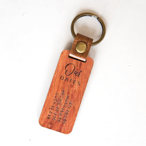 Our Dates Key Ring