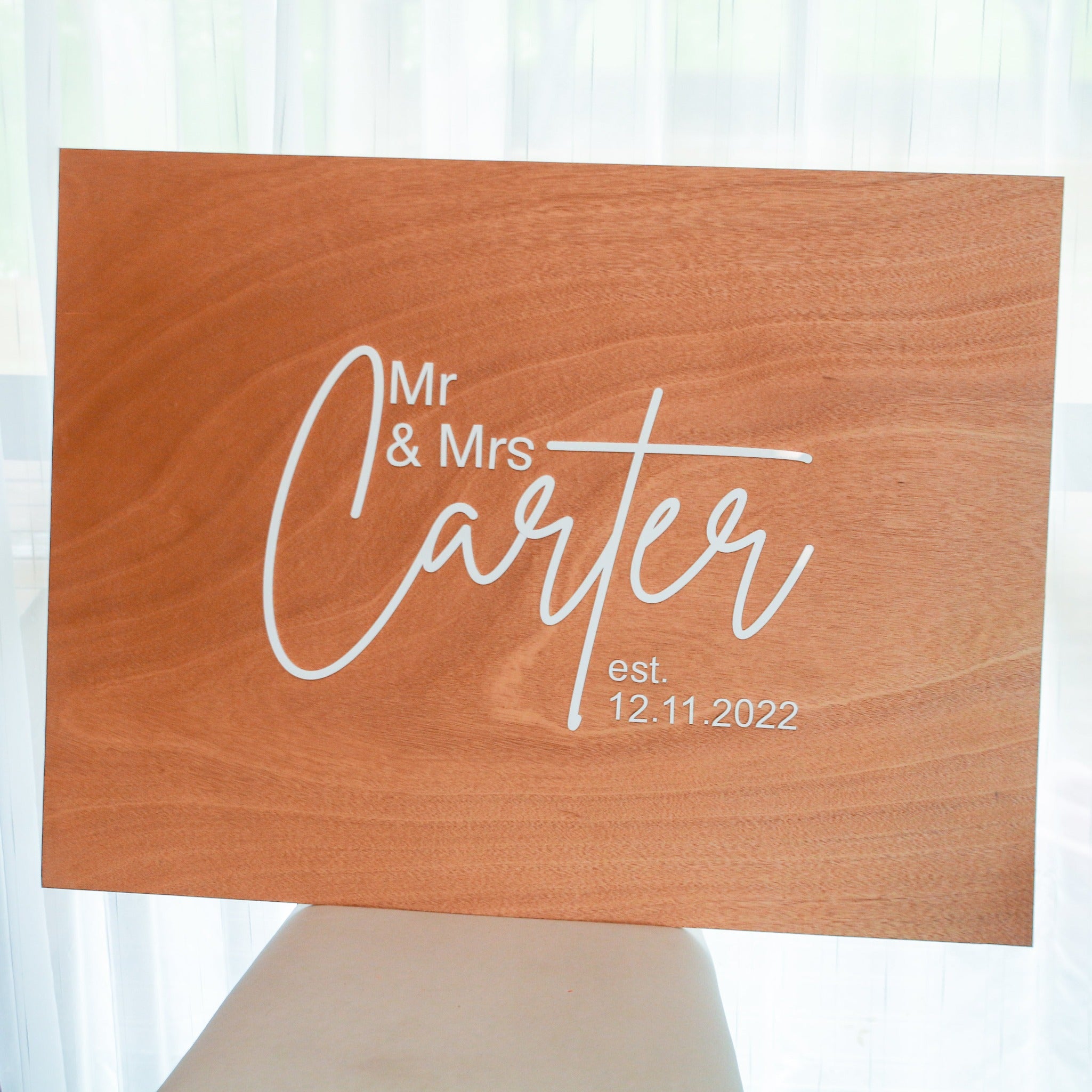Wedding Names Sign - Layered Rectangle