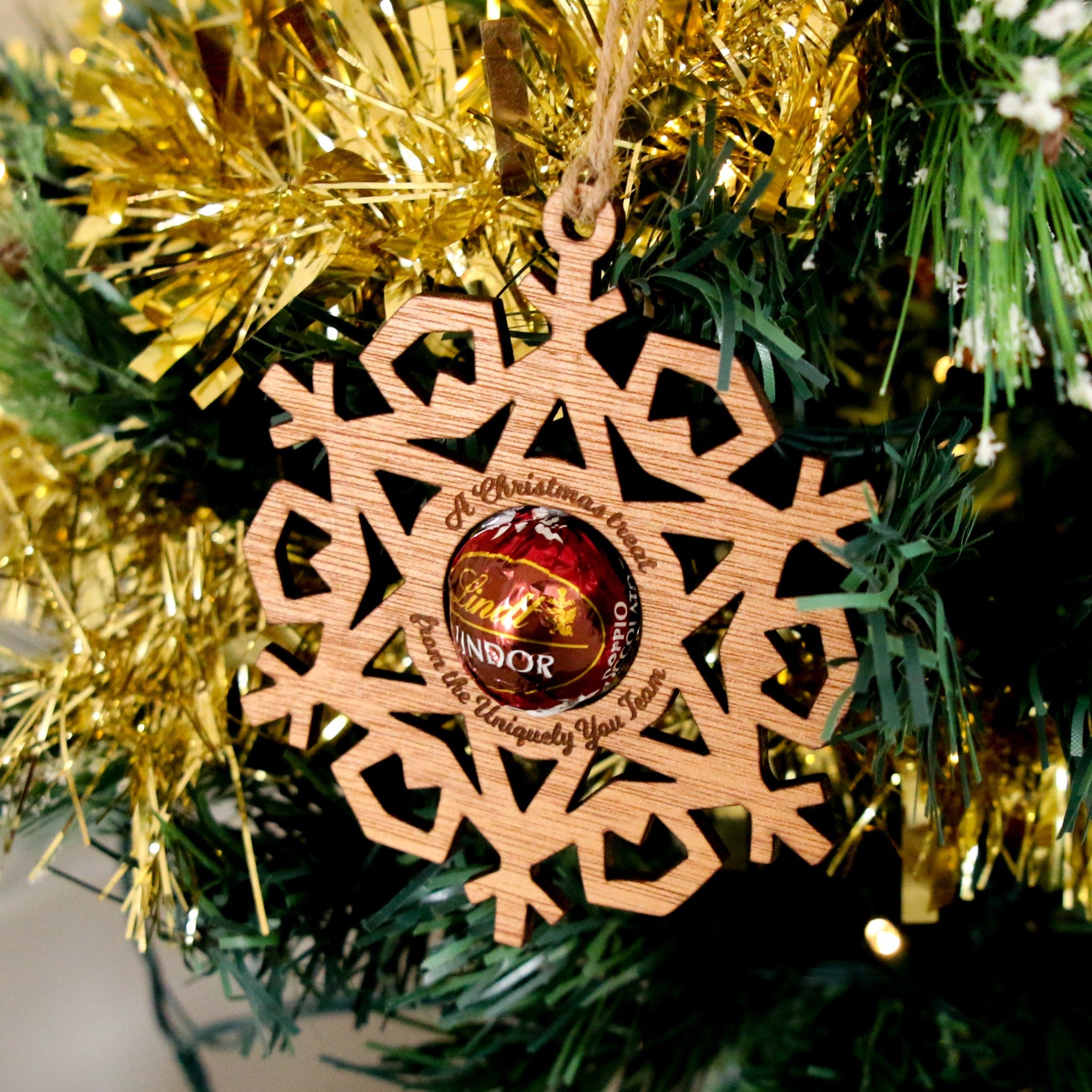 Snowflake chocolate decoration