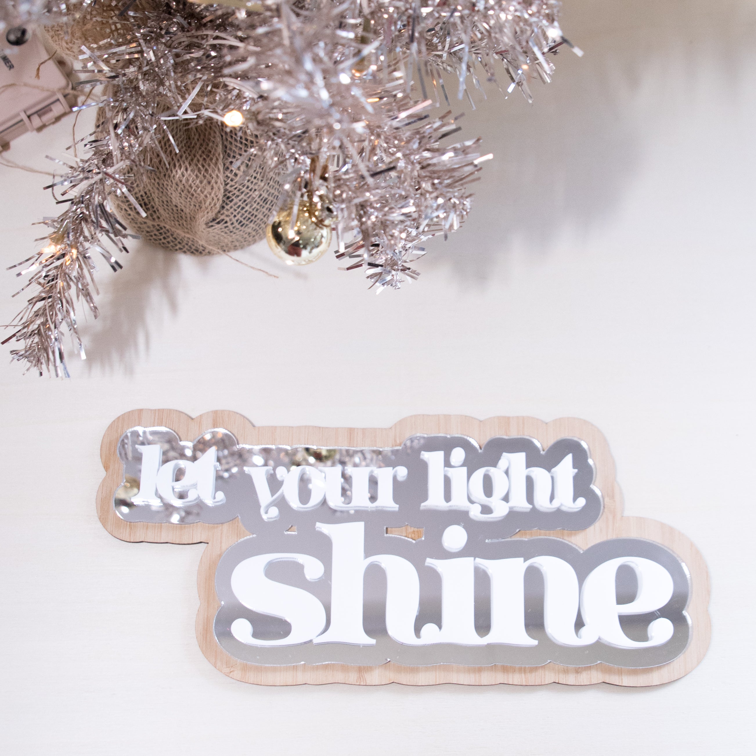 'Let Your Light Shine' Layered Plaque