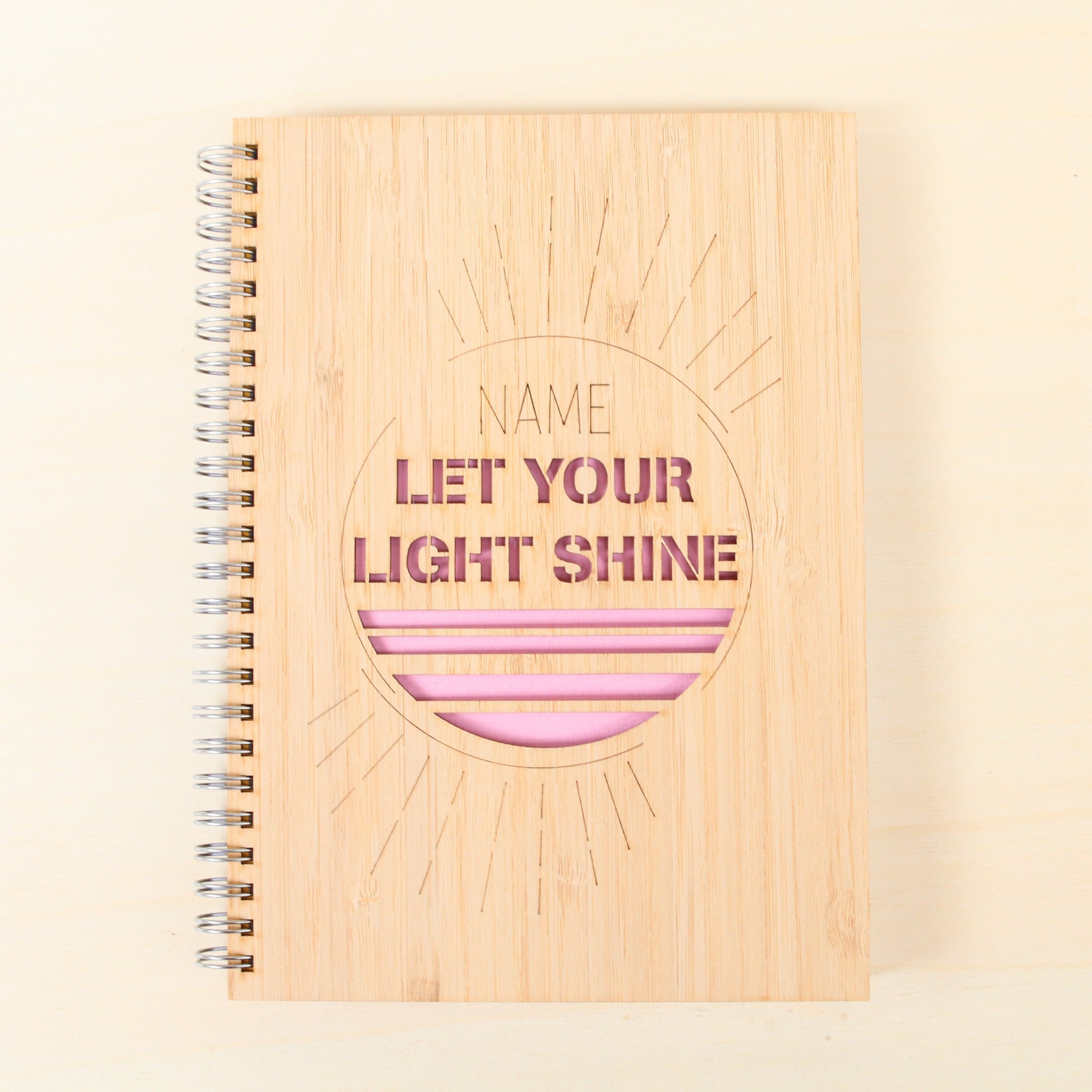Personalised Notebook - Let Your Light Shine
