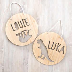 Round Name Sign