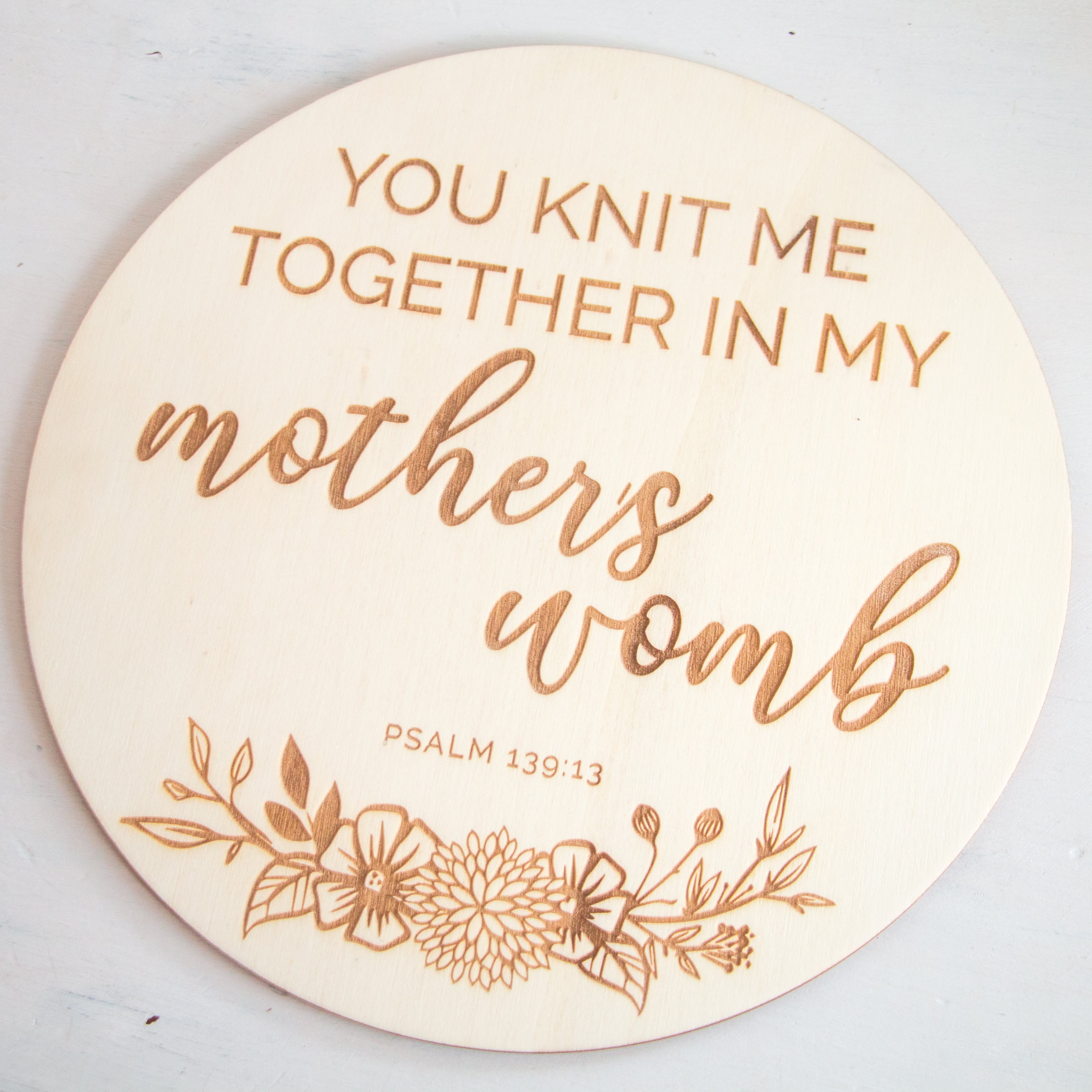 Psalm 139 plaque