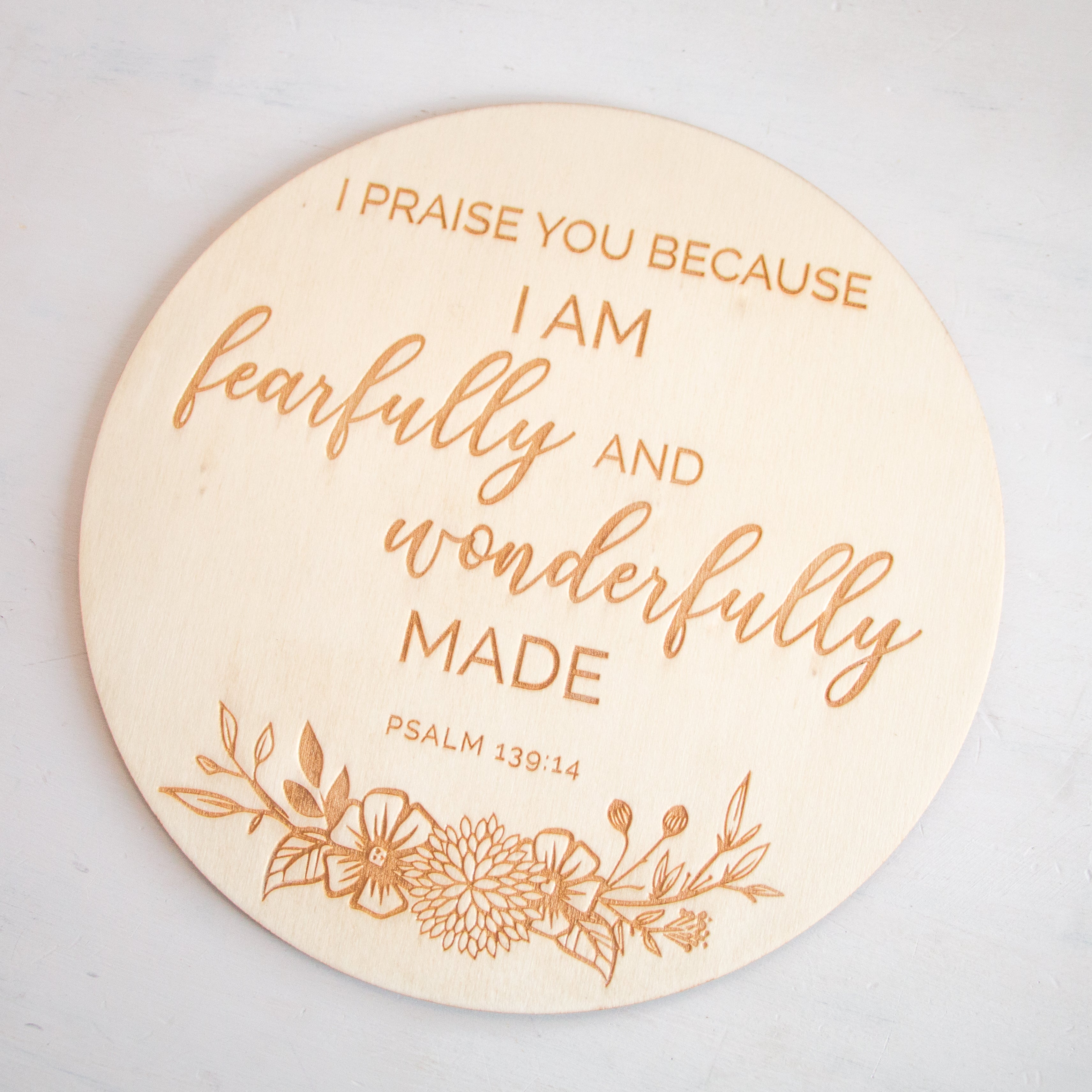 Psalm 139 plaque