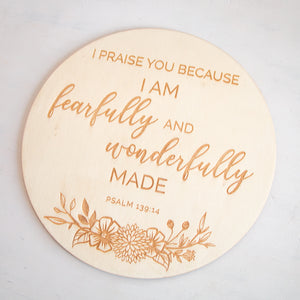Psalm 139 plaque