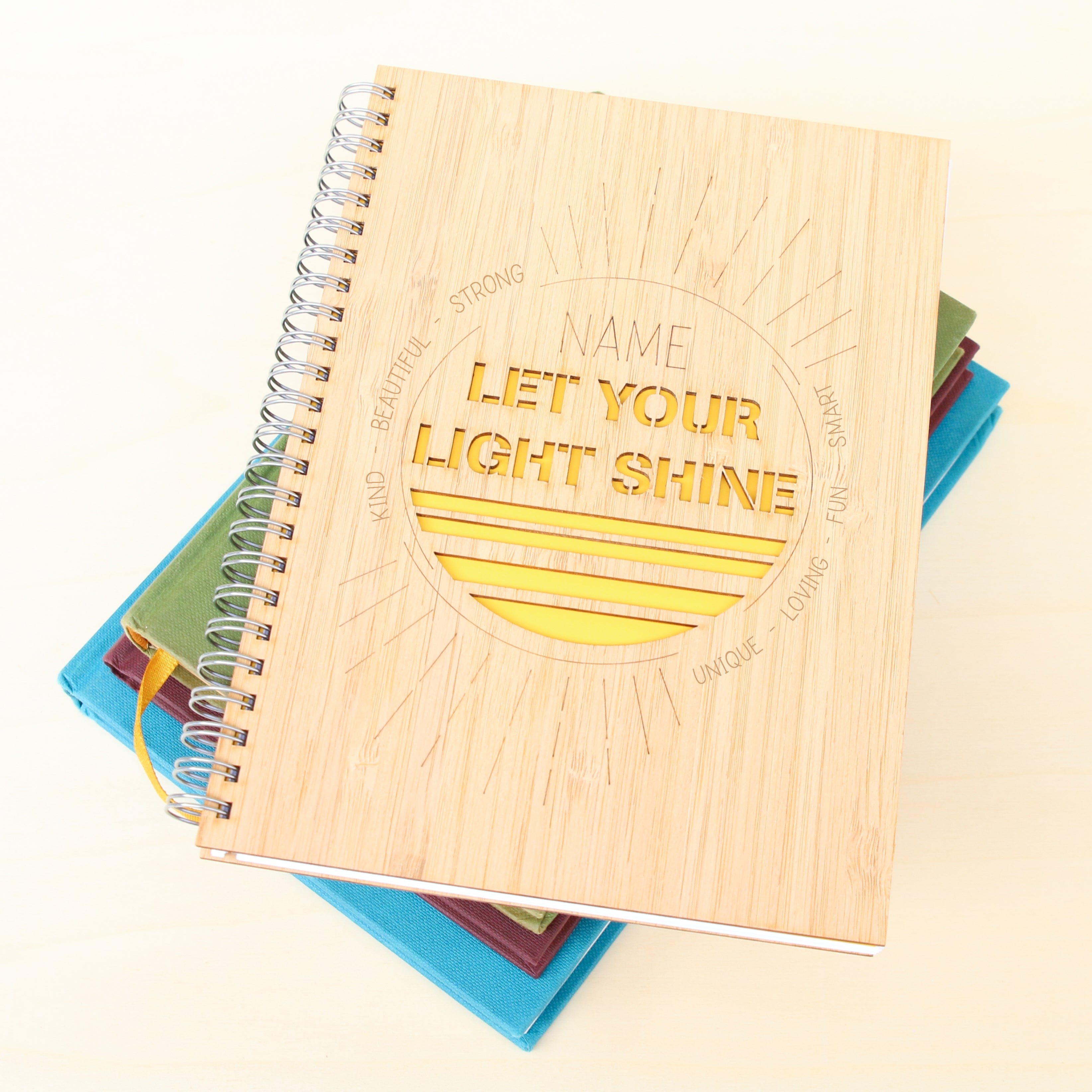 Personalised Notebook - Let Your Light Shine – Uniquely You NZ