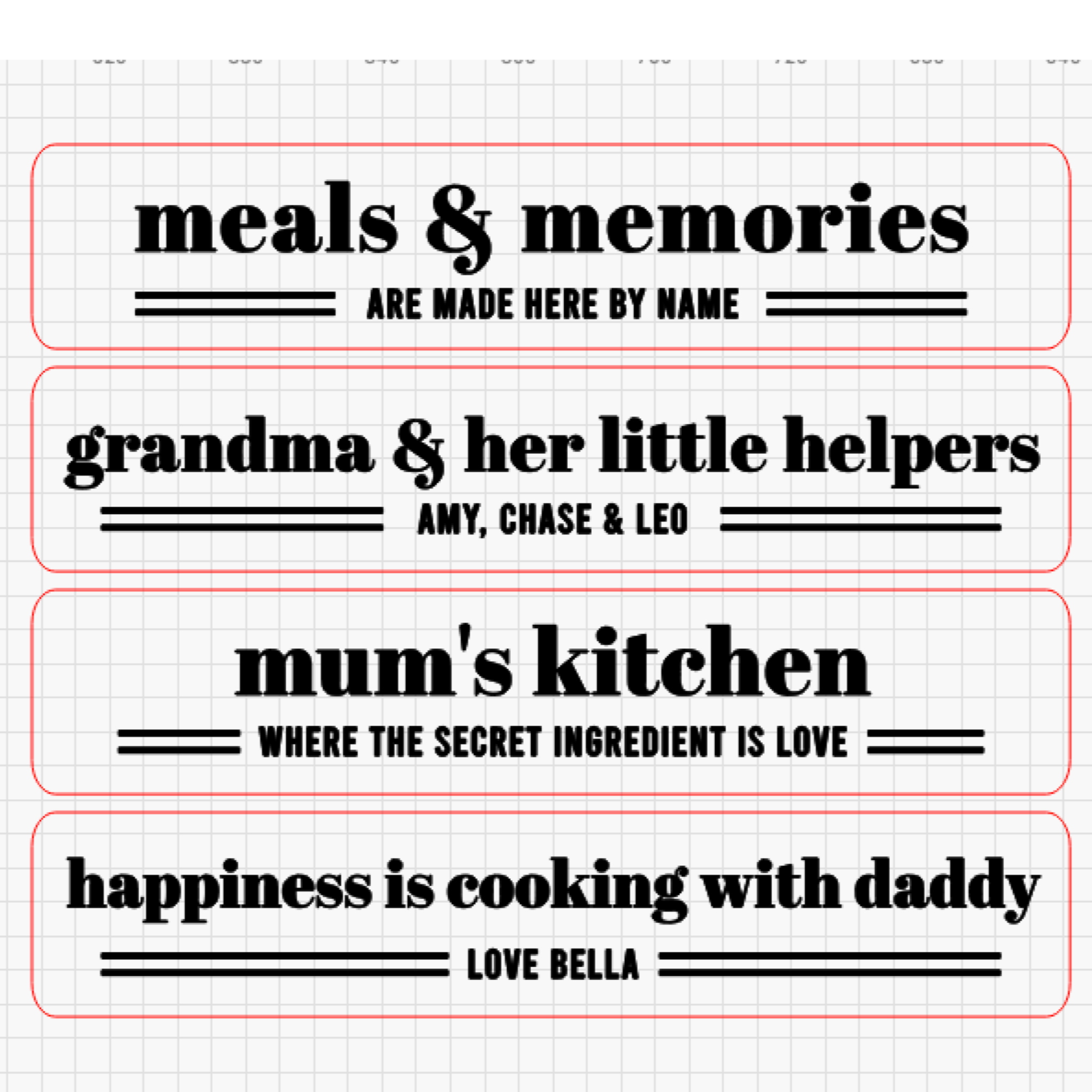 Personalised Recipe book holder