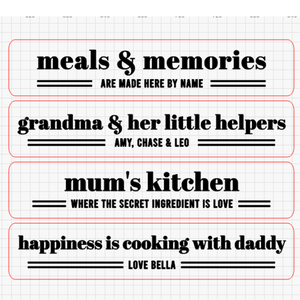 Personalised Recipe book holder